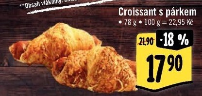 Croissant s párkem
