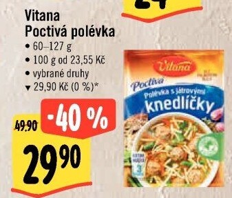 Instantní polévky Poctivá polévka Vitana
