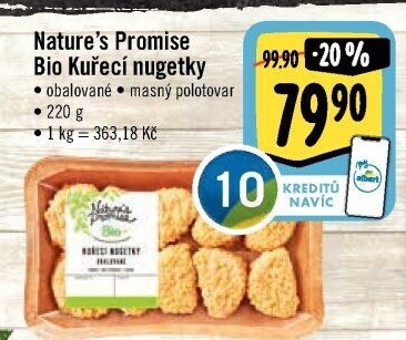 Kuřecí nugetky obalované bio Nature'