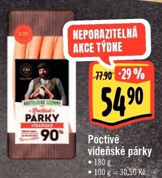 Párky vídeňské poctivé Kostelecké uzeniny