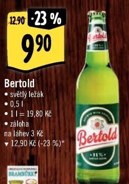 Pivo světlý ležák 11° Bertold
