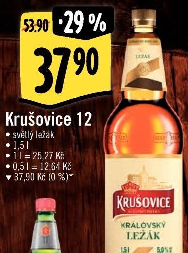 Pivo světlý ležák 12° Krušovice