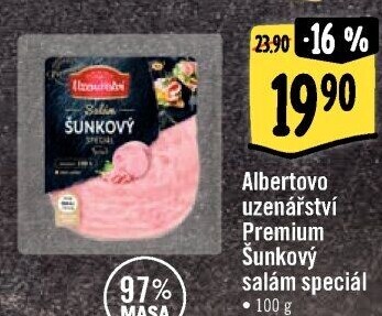Šunkový salám speciál Premium Albertovo uzenářství