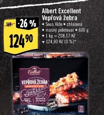 Vepřová žebra Piri-Piri Sous vide Albert Excellent