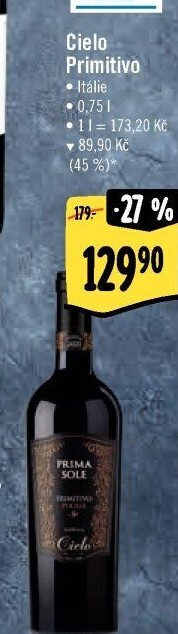 Víno Primitivo Primasole Cielo