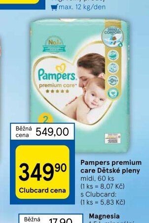 Pampers premium care Dětské pleny