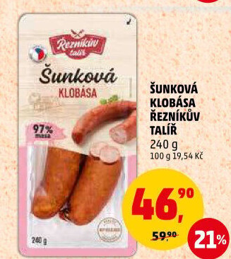 Šunková klobása Řezníkův talíř