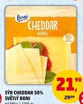 Sýr Cheddar 50% Boni