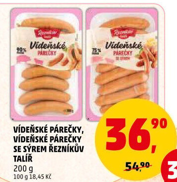 Vídeňské párečky Řezníkův talíř