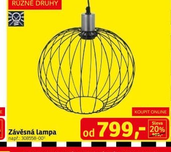 Závěsná lampa - ASKO akcniletaky.com