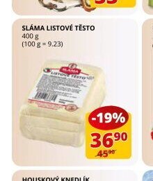 Sláma listové těsto