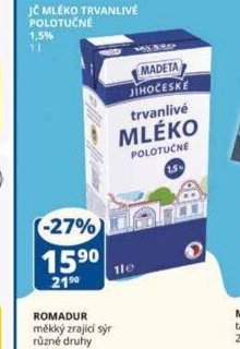 JČ Mléko trvanlivé polotučné