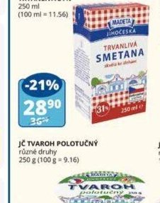 JČ Smetana trvanlivá 31%