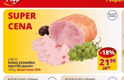 ŠUNKA ZVONAŘKA NEJVYŠŠÍ JAKOSTI 100 g