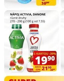 NÁPOJ ACTIVIA, DANONE různé druhy 270-290 g