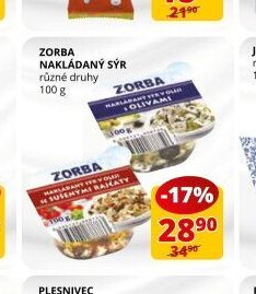 ZORBA NAKLÁDANÝ SÝR různé druhy 100 g