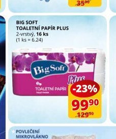 BIG SOFT TOALETNÍ PAPÍR PLUS