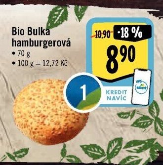 Bio Bulka hamburgerová