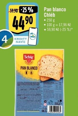 Chléb bez lepku Pan Blanco Schär