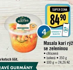 Kari rýže Masala se zeleninou Albert Fresh Bistro