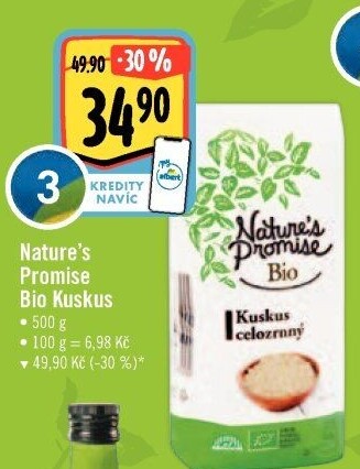 Kuskus celozrnný bio Nature'