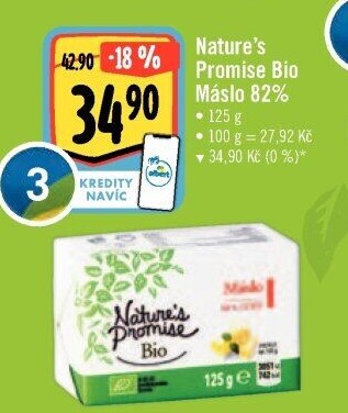 Máslo bio Nature'