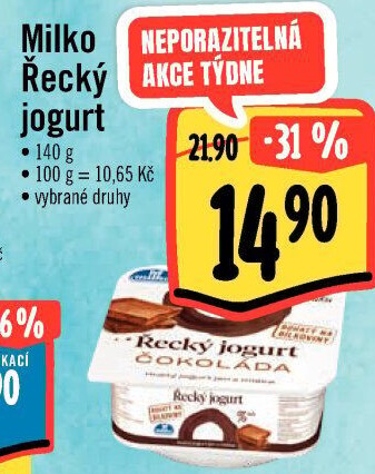 Ochucený jogurt řecký 5% Milko