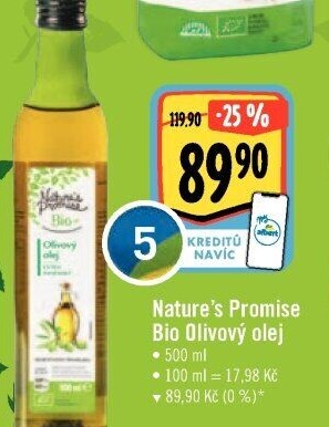 Olivový olej bio Nature'