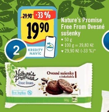 Sušenky ovesné Free From Nature'