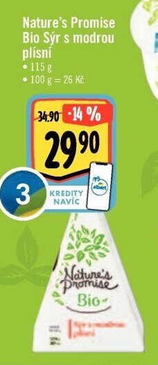 Sýr s modrou plísní bio Nature'