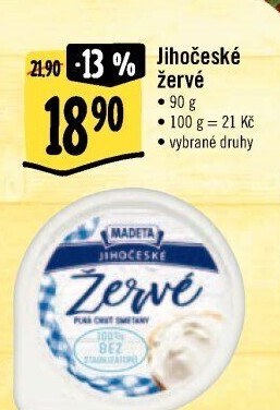 Žervé Jihočeské Madeta