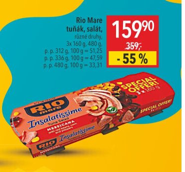 Rio Mare tuňák, salát