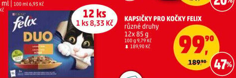 Kapsičky pro kočky Felix Purina