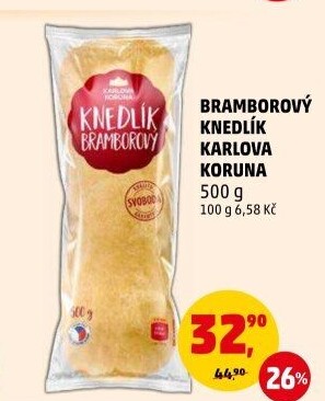Knedlík bramborový Karlova Koruna