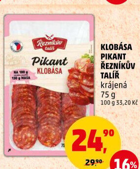 Pikantní klobása Řezníkův talíř