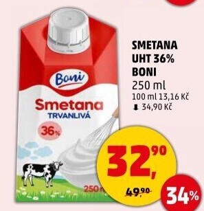 Smetana ke šlehání Boni 36%