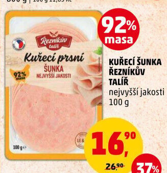 Šunka kuřecí nejvyšší jakosti Řezníkův talíř