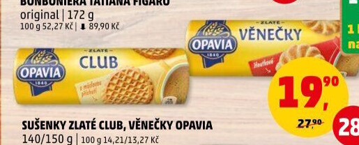 Sušenky Zlaté Club Opavia