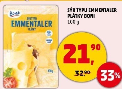 Sýr ementálského typu Boni