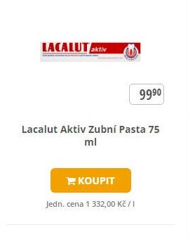 Lacalut Aktiv Zubní Pasta 75 ml