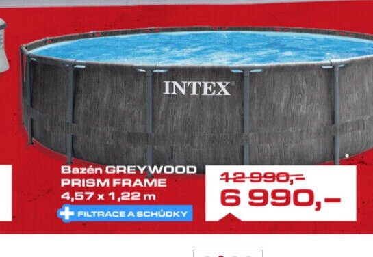 Bazén GREYWOOD PRISM FRAME 4,57 x 1,22 m - UNI HOBBY akcniletaky.com