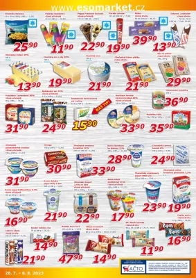 akční leták ESO MARKET 26.7.2023-6.8.2023