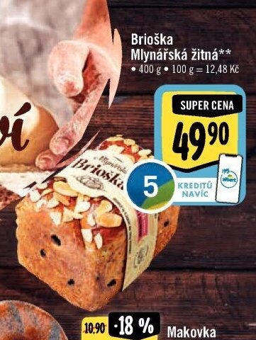 Brioška Mlynářská žitná