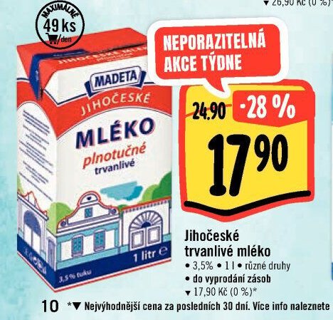 Jihočeské trvanlivé mléko