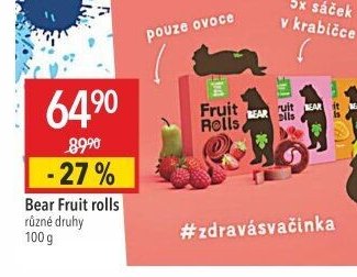 Bear Fruit rolls
