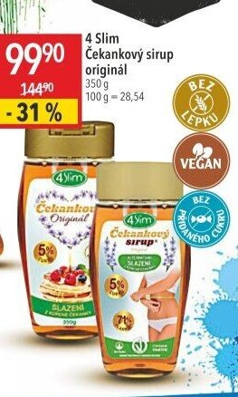 4 Slim Čekankový sirup originál