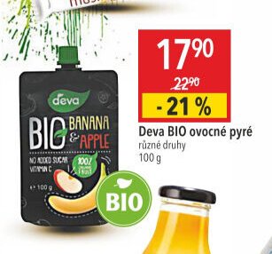 Deva BIO ovocné pyré
