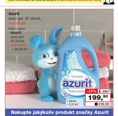 Azurit prací gel