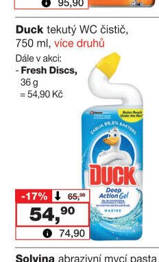 Duck tekutý WC čistič, 750 ml, více druhů