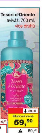 Tesori d'Oriente aviváž, 760 ml (druhá varianta)
